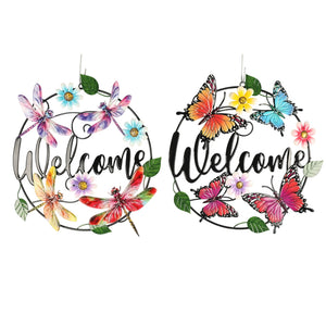 metal welcome wall hanging